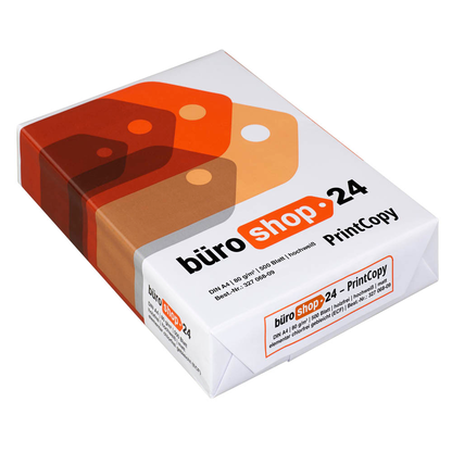 Artikelbild 1 für büroshop24 Kopierpapier PrintCopy DIN A4 80 g/qm 500 Blatt, Artikelnummer 327068