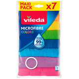 Artikelbild 1 für vileda COLORS MAXI PACK Mikrofasertücher 60 °C waschbar, 7 St., Artikelnummer 991765