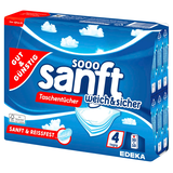 Artikelbild 1 für GUT&GÜNSTIG Taschentücher sanft weich & sicher 4-lagig weiß, 30x 10 Tücher, Artikelnummer 991354