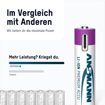 Artikelbild 11 für 4 ANSMANN USB-Akkus mit Ladekabel 500 Micro AAA 400 mAh, Artikelnummer 173939