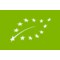 EU-Biosiegel: Grüne Fläche mit weißem Sternenblatt-Symbol.