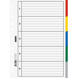 Artikelbild 1 für BRUNNEN Ordnerregister Vollformat blanko weiß 5-teilig, 1 St., Artikelnummer 924908