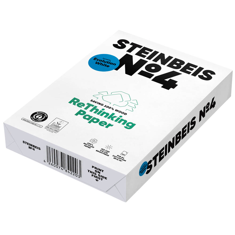 Papier Recyclé Steinbeis No.1 - 2500 Feuilles A4 80g/m² - Écolo Et Hautes Performances Pour Impression