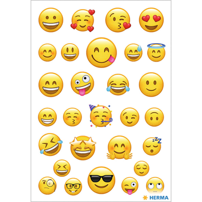 Artikelbild 2 für HERMA Aufkleber Smiley, 87 Etiketten, Artikelnummer 772701
