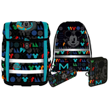 Artikelbild 1 für Mc®Neill Schulranzen-Set PERFECTO MICKEY MOUSE Kunstfaser schwarz/bunt bedruckt, Artikelnummer 663399