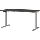 Artikelbild 1 für GERMANIA JET höhenverstellbarer Schreibtisch grafit rechteckig, T-Fuß-Gestell silber 140,0 x 80,0 cm, Artikelnummer 324317