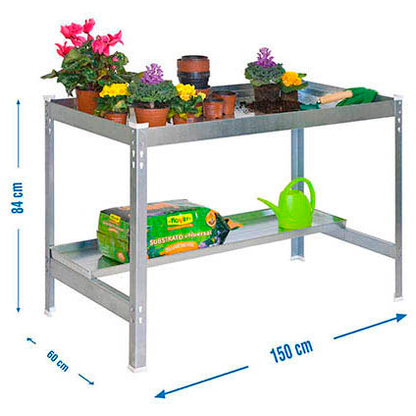 Simonrack Pflanztisch SIMONGARDEN DESK grau 150,0 x 60,0 x 84,0 cm >> büroshop24