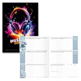 Artikelbild 1 für Häfft® Verlag Schülerkalender Music On World Off August 2025 - Juli 2026 schwarz, Artikelnummer 590769