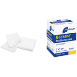 Artikelbild 1 für Meditrade® Mull-Kompressen BeeSana®mit eingeschlagenen Schnittkanten 1043 weiß 5,0 x 5,0 cm, 25x 2 St., Artikelnummer 566199