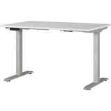 Artikelbild 1 für GERMANIA JET höhenverstellbarer Schreibtisch lichtgrau rechteckig, T-Fuß-Gestell silber 120,0 x 80,0 cm, Artikelnummer 324099