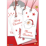 Artikelbild 1 für HERMA Geschenkanhänger weiß/rot Xmas 6 St., Artikelnummer 755704