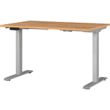 Artikelbild 1 für GERMANIA JET höhenverstellbarer Schreibtisch grandson-eiche rechteckig, T-Fuß-Gestell silber 120,0 x 80,0 cm, Artikelnummer 324117