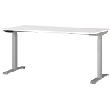 Artikelbild 1 für GERMANIA JET höhenverstellbarer Schreibtisch weiß rechteckig, T-Fuß-Gestell silber 160,0 x 80,0 cm, Artikelnummer 324169