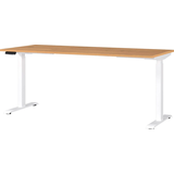 Artikelbild 1 für GERMANIA JET höhenverstellbarer Schreibtisch grandson-eiche rechteckig, T-Fuß-Gestell weiß 180,0 x 80,0 cm, Artikelnummer 324176