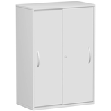 Artikelbild 1 für geramöbel Schiebetürenschrank Flex, S-383502-LL lichtgrau 2 Fachböden 80,0 x 42,5 x 118,2 cm, Artikelnummer 876058