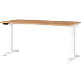 Artikelbild 1 für GERMANIA JET höhenverstellbarer Schreibtisch grandson-eiche rechteckig, T-Fuß-Gestell weiß 160,0 x 80,0 cm, Artikelnummer 324156