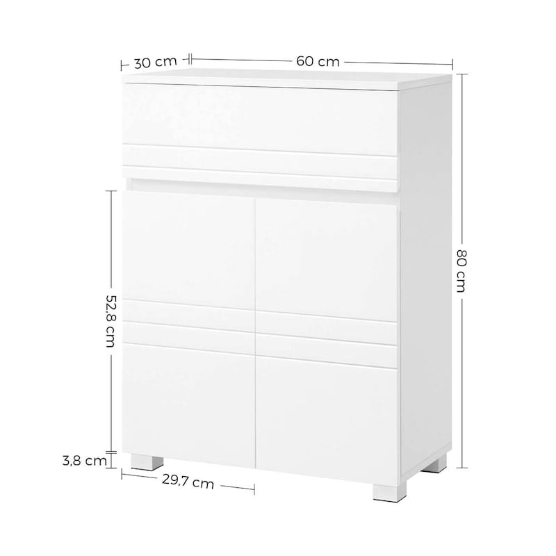 VASAGLE Badschrank weiß 60,0 x 30,0 x 80,0 cm >> büroshop24