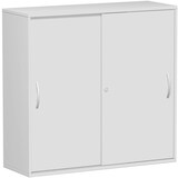 Artikelbild 1 für geramöbel Schiebetürenschrank Flex, S-312353-LL lichtgrau 2 Fachböden 120,0 x 42,5 x 118,2 cm, Artikelnummer 877124