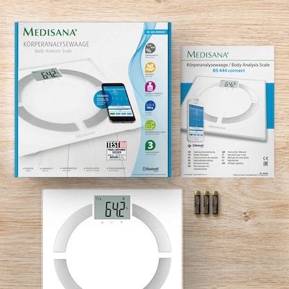 medisana Personenwaage BS 444 connect weiß für max. 180,0 kg >> büroshop24