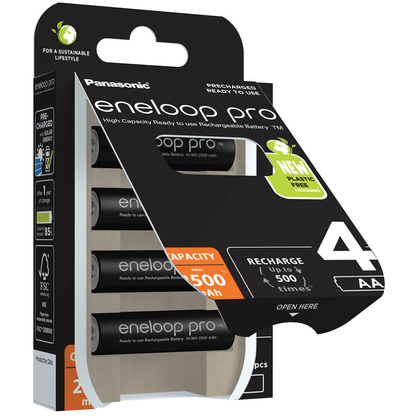 Artikelbild 3 für 4 eneloop Akkus pro Mignon AA 2.500 mAh, Artikelnummer 786612