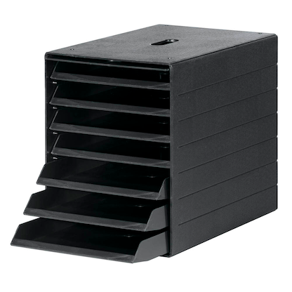 DURABLE Schubladenbox IDEALBOX PLUS anthrazit 1712001058, DIN A4 mit 7 Schubladen, 1 St. >> büroshop24