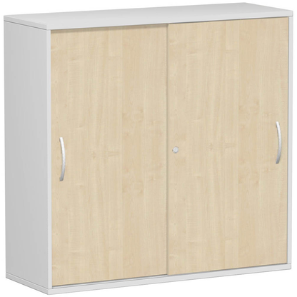 Artikelbild 1 für geramöbel Schiebetürenschrank Flex, S-312353-AL lichtgrau, ahorn 2 Fachböden 120,0 x 42,5 x 118,2 cm, Artikelnummer 877353