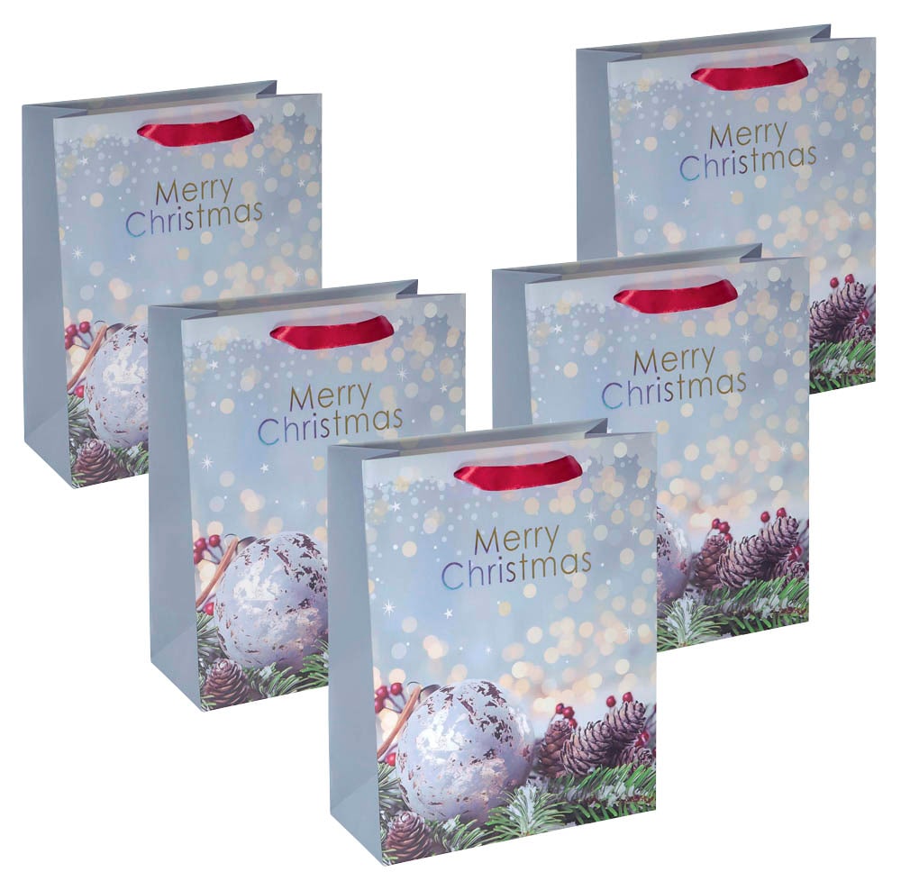 Gwhole 12 Geschenktüten aus Papier mit Griff Weihnachtstüten - 26 cm x Gwhole 12 Geschenktüten aus Papier mit Griff Weihnachtstüten - 26 cm x