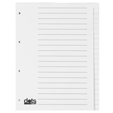 Artikelbild 1 für dots Ordnerregister Vollformat blanko weiß 20-teilig, 5 Satz, Artikelnummer 294603