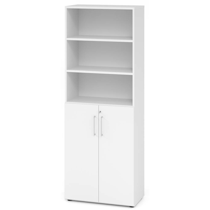 HAMMERBACHER Regalschrank Mirakel, V968T3/W/W/BS weiß 80,0 x 42,0 x 215,6 cm, 1 St. >> büroshop24