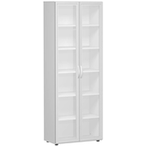 Artikelbild 1 für geramöbel Aktenschrank Flex, S-386821-GTL lichtgrau, Acrylglas satiniert 5 Fachböden 80,0 x 42,0 x 216,0 cm, Artikelnummer 875726