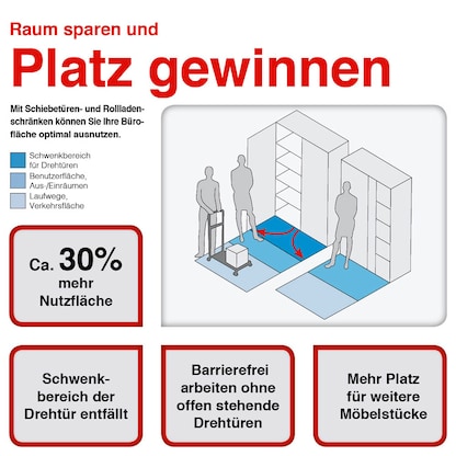 Artikelbild 5 für geramöbel Schiebetürenschrank Flex, S-312353-AL lichtgrau, ahorn 2 Fachböden 120,0 x 42,5 x 118,2 cm, Artikelnummer 877353