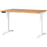 Artikelbild 1 für GERMANIA JET höhenverstellbarer Schreibtisch navarra-eiche rechteckig, T-Fuß-Gestell weiß 120,0 x 80,0 cm, Artikelnummer 211259
