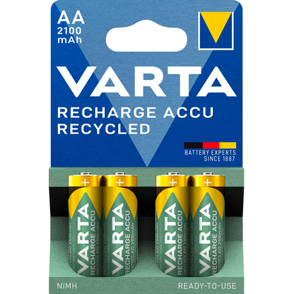 Artikelbild 10 für 4 VARTA Akkus RECHARGE ACCU Recycled Mignon AA 2.100 mAh, Artikelnummer 553592