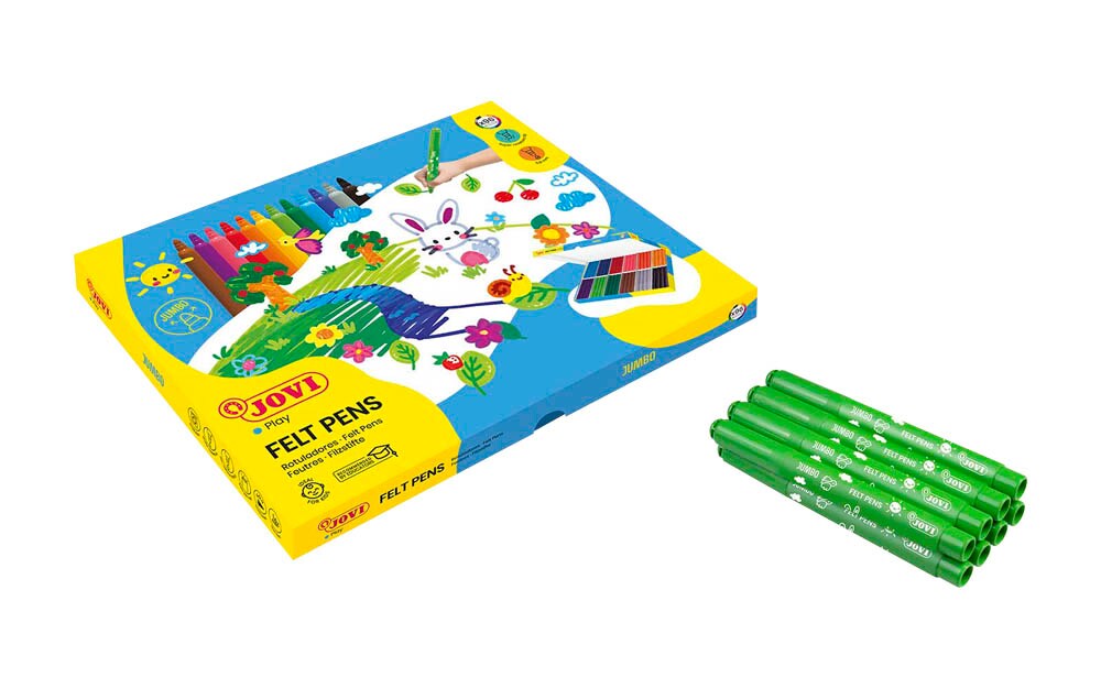 Jovi Maxi Filzstifte – 24 Stück Mit Extra Dicker Spitze Für Kreative Kids