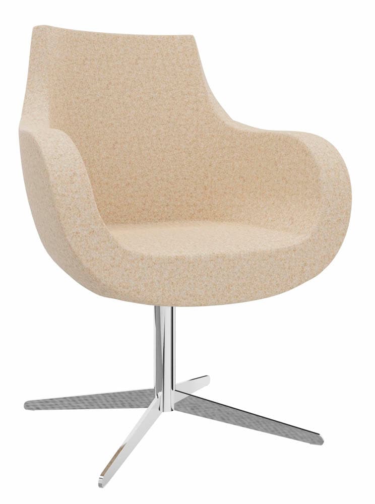 fm Sessel Pirum sand chrom Stoff 71,0 x 71,0 x 90,0 cm, 1 St. >> büroshop24