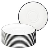 Artikelbild 1 für 12 ID Fine Untertassen Modest Black Lona weiß 19,0 cm, Artikelnummer 633897