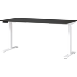 Artikelbild 1 für GERMANIA JET höhenverstellbarer Schreibtisch grafit rechteckig, T-Fuß-Gestell weiß 160,0 x 80,0 cm, Artikelnummer 211189