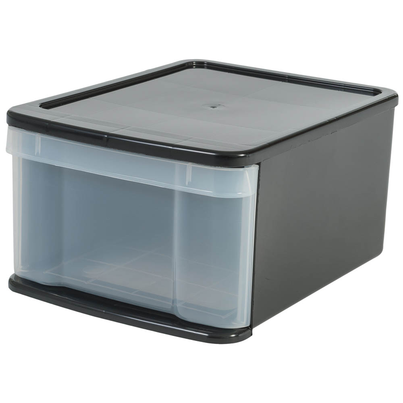 Iris Ohyama, Lot de 6 Boîtes de rangement plastique étanches avec couvercle et clips de