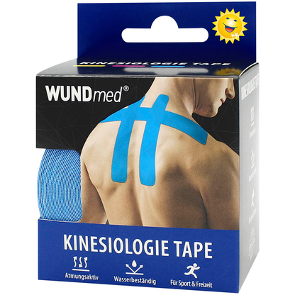 Artikelbild 1 für WUNDmed® Tape Kinesiologie 04-041 blau 5,0 cm x 5,0 m, 1 Rolle, Artikelnummer 470686
