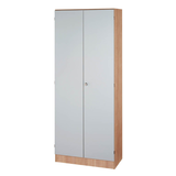 Artikelbild 1 für HAMMERBACHER Aktenschrank Schrank Prokura, V6100/N/S/SG nussbaum, silber 4 Fachböden 80,0 x 42,0 x 200,4 cm, Artikelnummer 978510