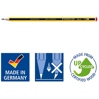 Artikelbild 8 für STAEDTLER Noris 120 Bleistifte HB schwarz/gelb, 12 St., Artikelnummer 491084
