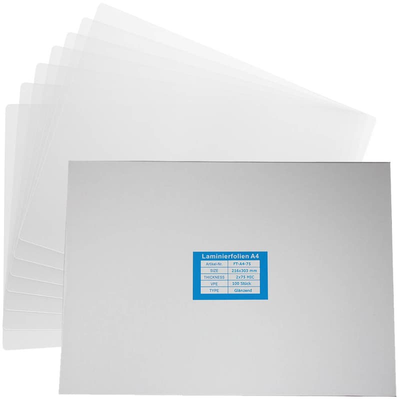 FELLOWES Laminierfolien, selbstklebend, DIN A4, 80 mic. 100 (Neu (gemäss Beschreibung)) in FELLOWES Laminierfolien, selbstklebend, DIN A4, 80 mic. 100 (Neu (gemäss Beschreibung)) in
