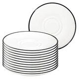 Artikelbild 1 für 12 ID Fine Untertassen Modest Black Lona weiß 16,0 cm, Artikelnummer 634039