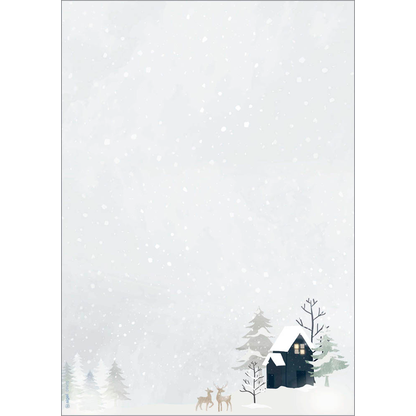 SIGEL DP601 Papier à motif de Noël Cozy Christmas Watercolor, 90 g/m², A4, 25 feuilles