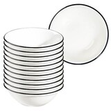 Artikelbild 1 für 12 ID Fine Schalen Modest Black Lona weiß 20,0 cm, Artikelnummer 634327