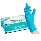 Artikelbild 1 für NITRAS MEDICAL unisex Einmalhandschuhe BLUE WAVE blau Größe L, 100 St., Artikelnummer 831943
