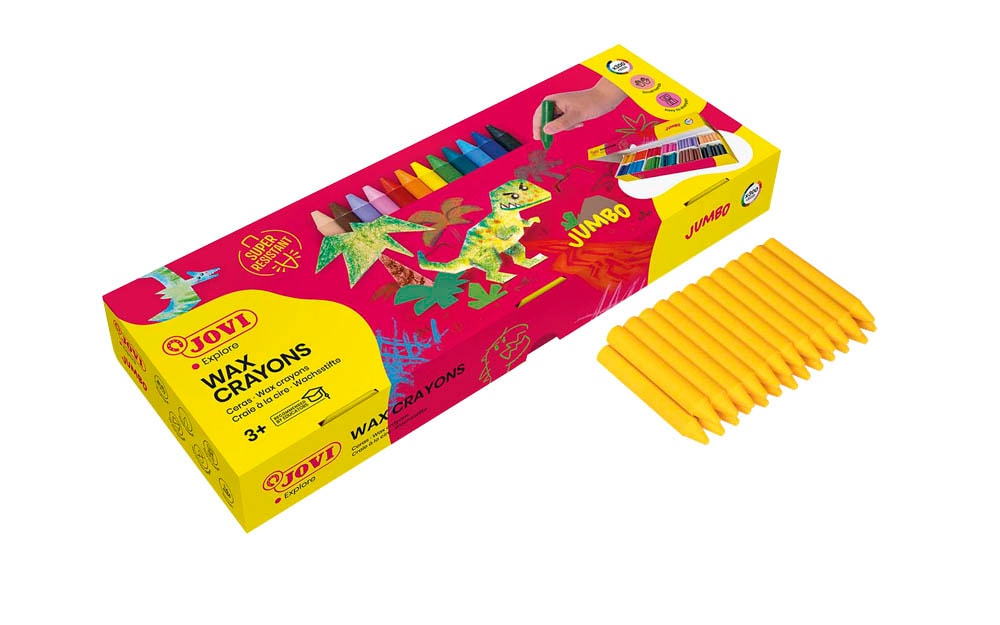 Produktbild von 6er Set Jumbo Wachsmalstifte – Supersoft, Mit Kappe, Verschließbar Von Sense