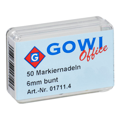Artikelbild 5 für 50 Gowi Pinnnadeln farbsortiert, Artikelnummer 475362