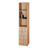 Artikelbild 1 für HAMMERBACHER Regalschrank Prokura, V7600/N/N/RE nussbaum 40,6 x 42,0 x 200,4 cm, Artikelnummer 980276