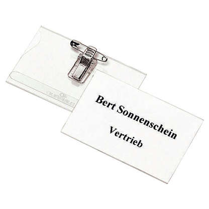 Artikelbild 2 für 20 DURABLE Namensschilder mit Kombiklemme 9,0 x 5,4 cm, Artikelnummer 355990
